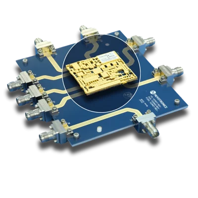 Nuvotronics PolyStrata Micro-Multiplexer (uMUX) on PCB