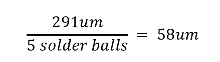 291𝑢𝑚 5 𝑠𝑜𝑙𝑑𝑒𝑟 𝑏𝑎𝑙𝑙𝑠 = 58𝑢𝑚